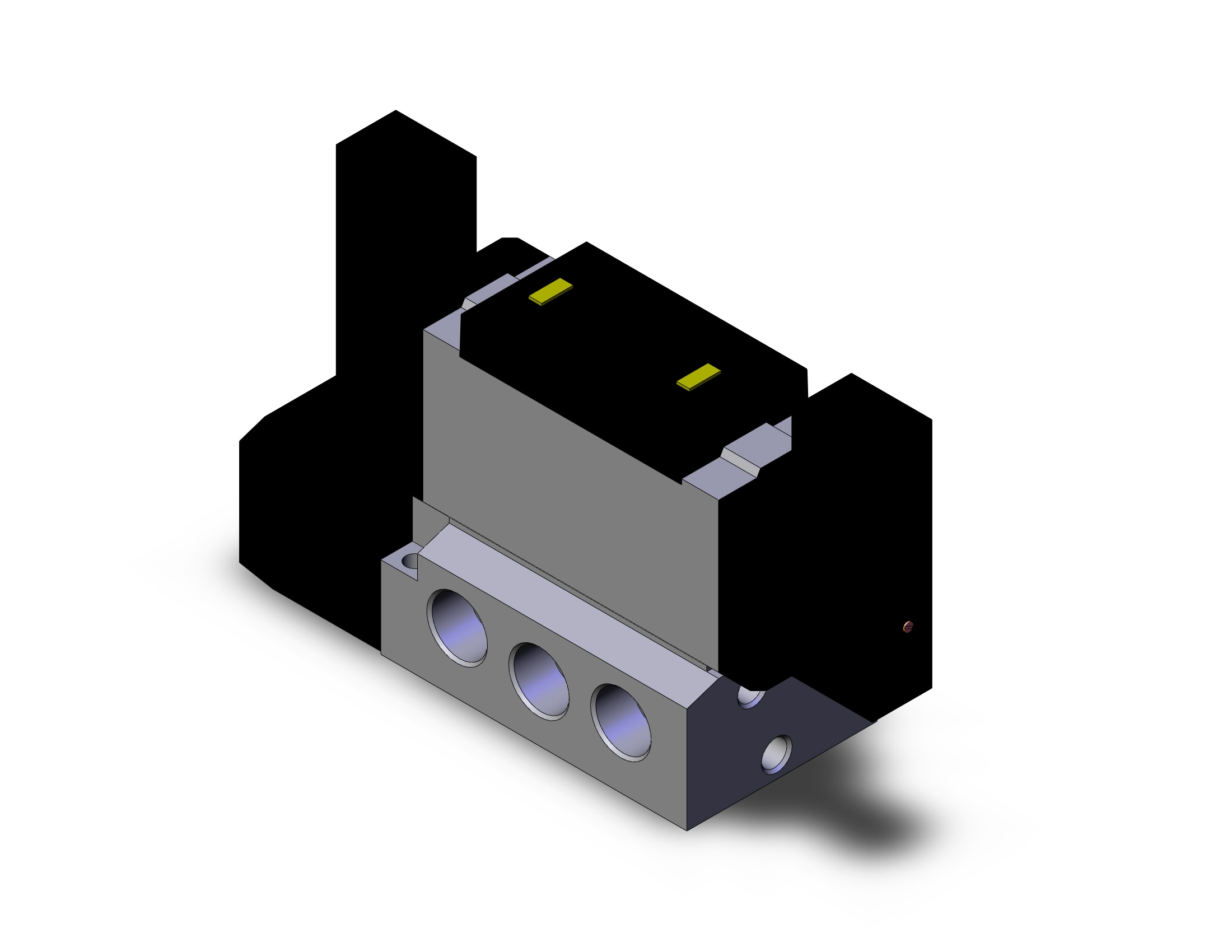 SMC VFS5200-3FZB-04T valve dbl plugin base mount, VFS5000 SOL VALVE 4/5 PORT