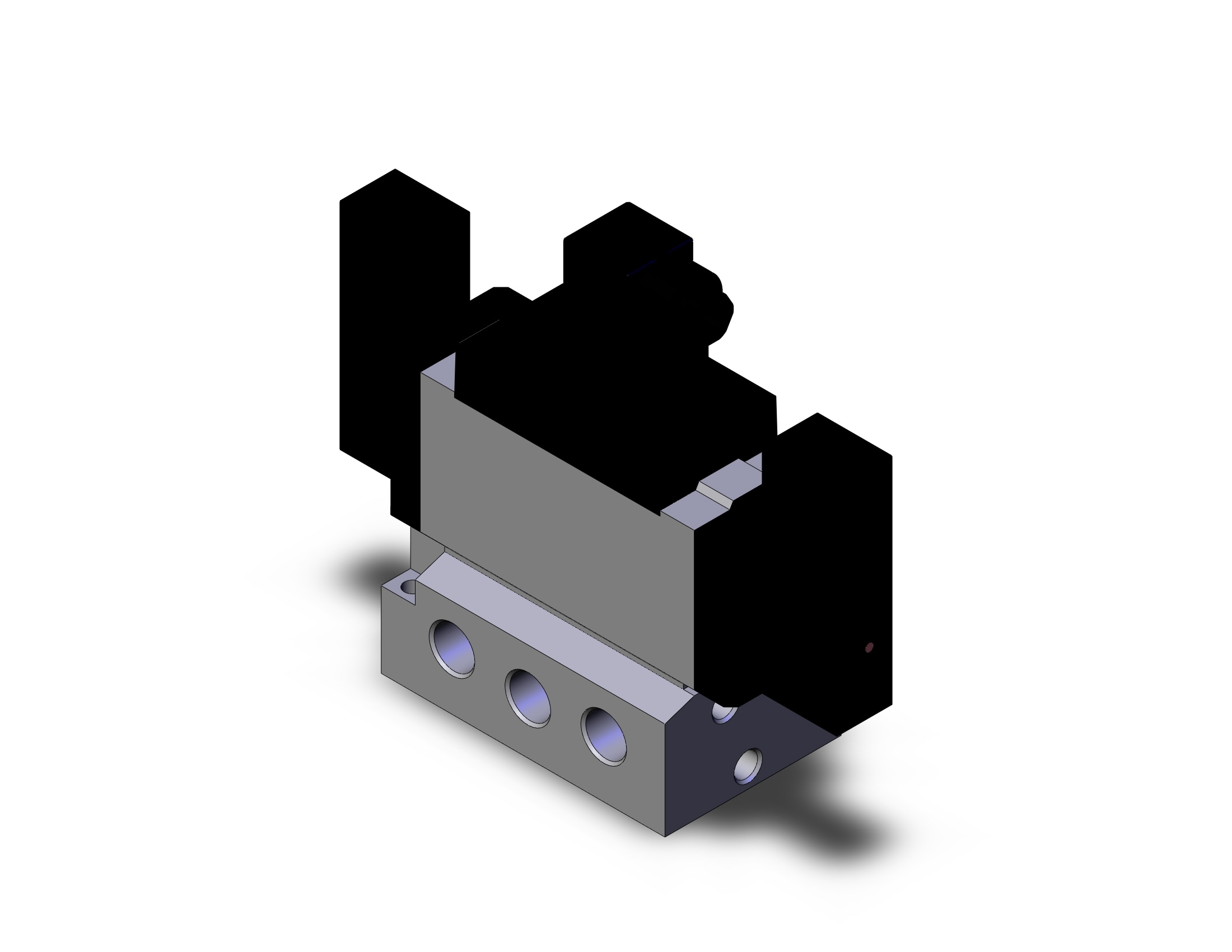 SMC VFS5210-5DZ-03T valve dbl non plugin base mt, VFS5000 SOL VALVE 4/5 PORT