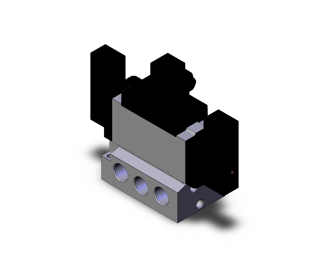 SMC VFS5210-5DZA-04T valve dbl non plugin base mt, VFS5000 SOL VALVE 4/5 PORT