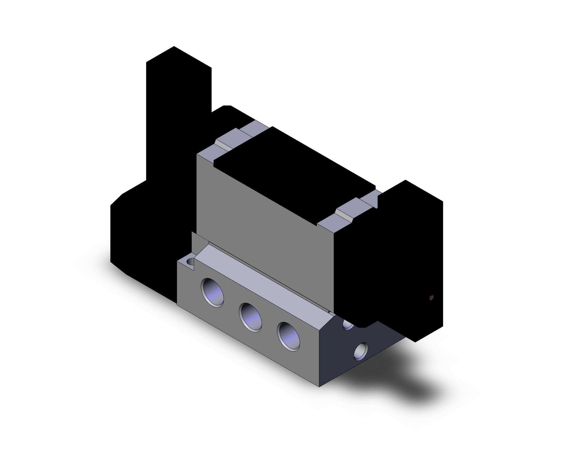 SMC VFS5300-3F-03T valve dbl plugin base mount, VFS5000 SOL VALVE 4/5 PORT