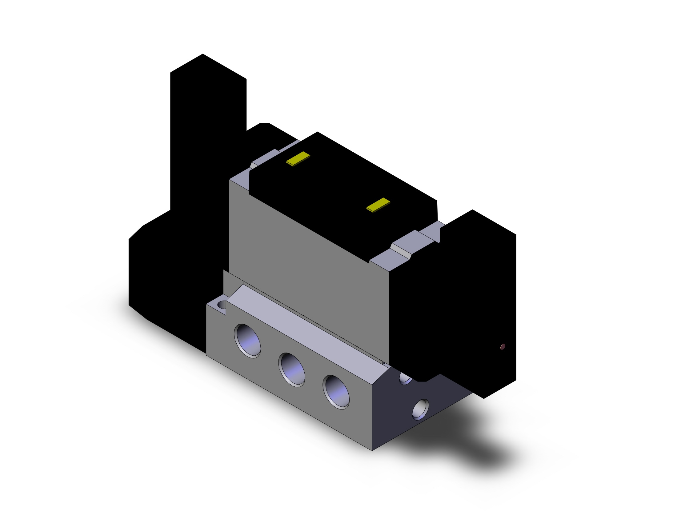 SMC VFS5300-3FZ-03T valve dbl plugin base mount, VFS5000 SOL VALVE 4/5 PORT