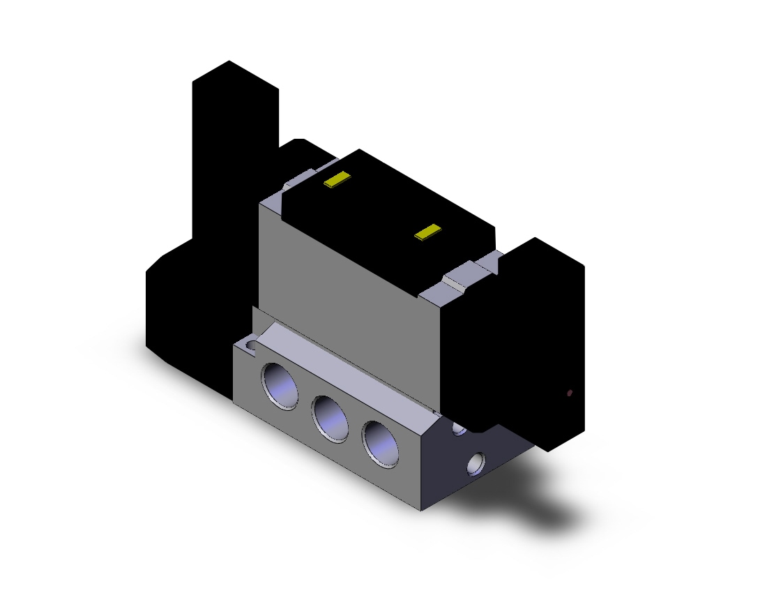 SMC VFS5300-3FZ-04T valve dbl plugin base mount, VFS5000 SOL VALVE 4/5 PORT