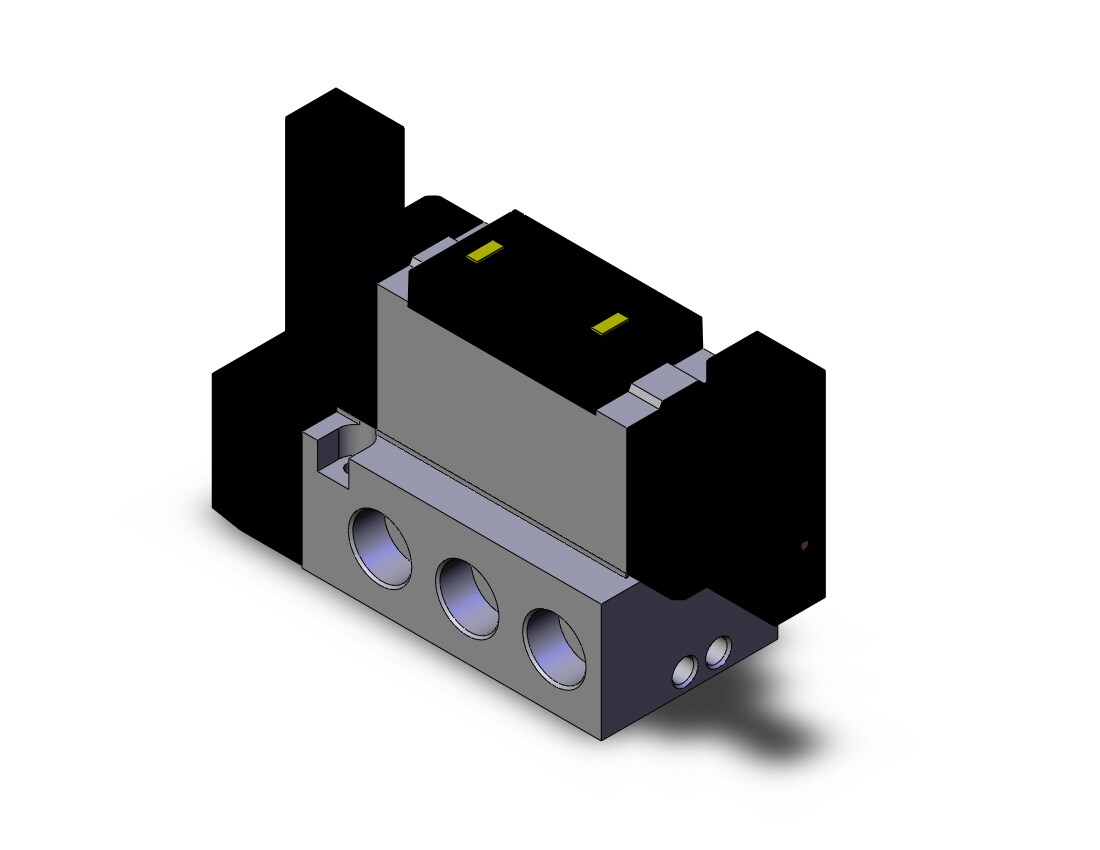 SMC VFS5300R-5FZ-06T valve dbl plugin base mount, VFS5000 SOL VALVE 4/5 PORT