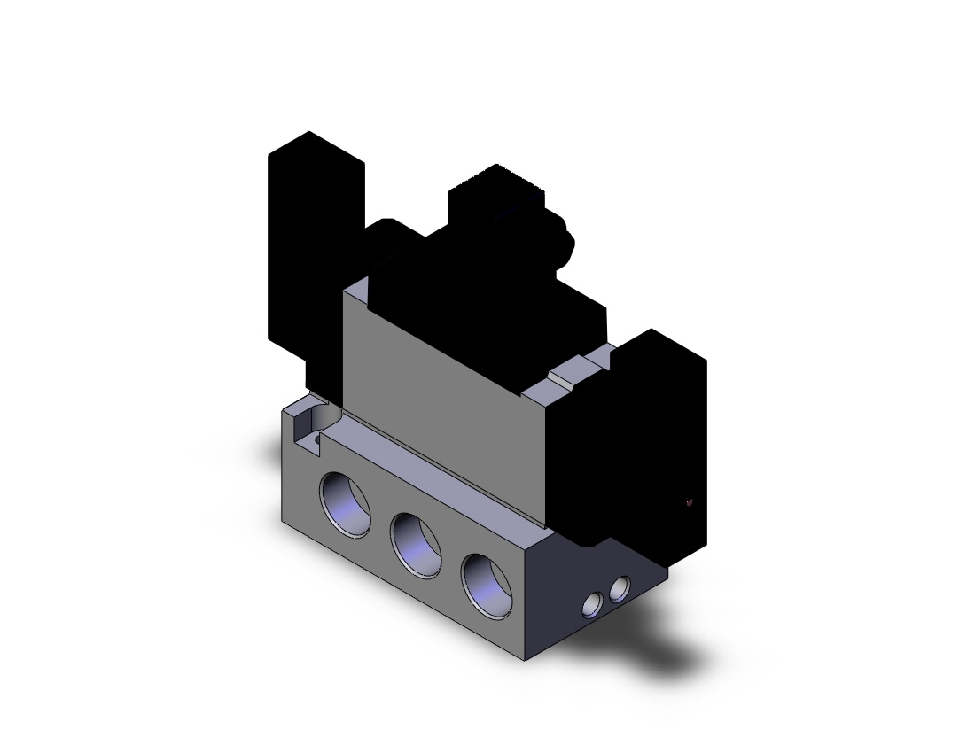 SMC VFS5310-1DZ-06 valve dbl non plugin base mt, VFS5000 SOL VALVE 4/5 PORT