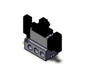 SMC VFS5310-5DZ-06T valve dbl non plugin base mt, VFS5000 SOL VALVE 4/5 PORT