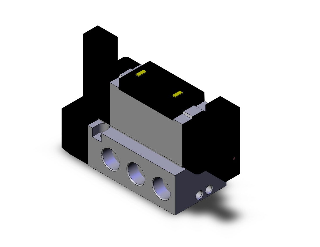 SMC VFS5400-5FZ-06T valve dbl plugin base mount, VFS5000 SOL VALVE 4/5 PORT