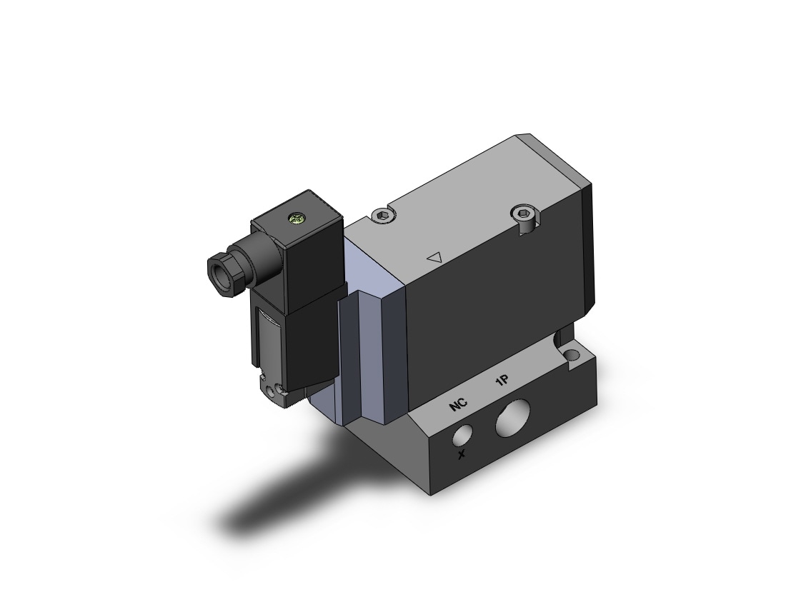 SMC VP744-3DZ1-03A vp3/5/7 body pt 1/2, VP3/5/7 SOL VALVE 3-PORT