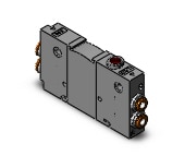 SMC VQ1000-FPG-C6C4 perfect check block, 4/5 PORT SOLENOID VALVE