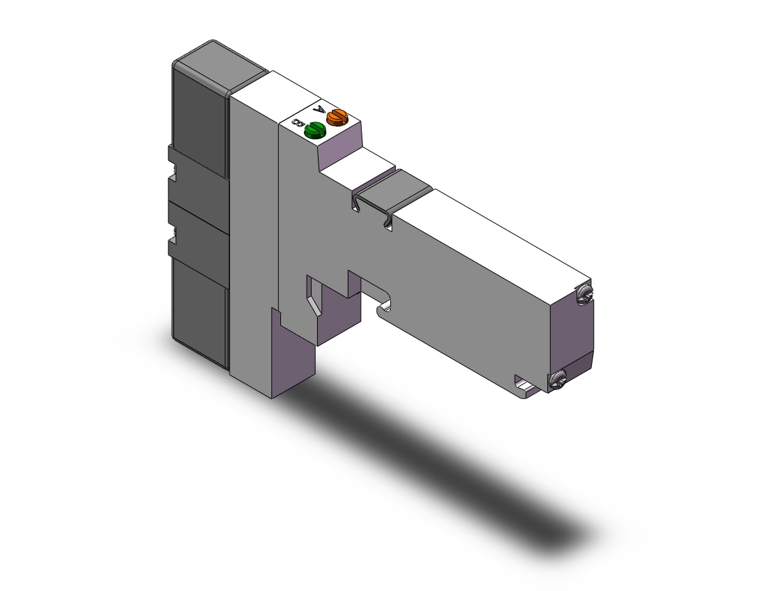 SMC VQ1300K-5B1 valve, 3 position plug-in (dc), VQ1000/VQ20/VQ30 VALVE