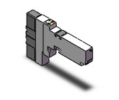 SMC VQ1301B-51 valve, 3 position plug-in (dc), VQ1000/VQ20/VQ30 VALVE***