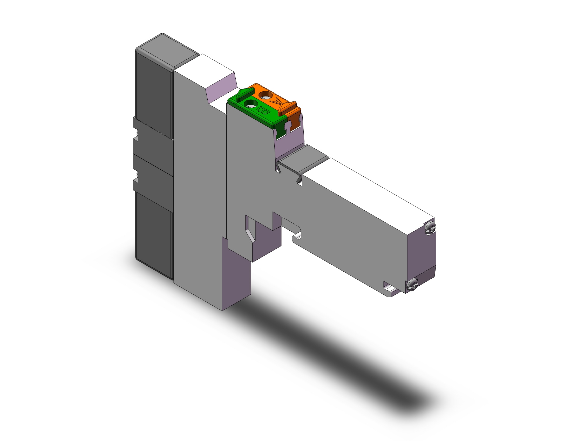 SMC VQ1401-1D1 valve, 3 position plug-in, VQ1000/VQ20/VQ30 VALVE