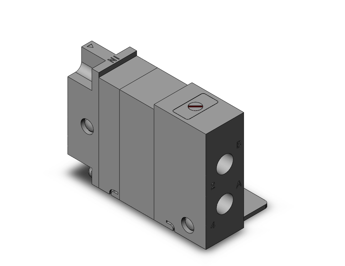 SMC VQ2000-FPG-0101-F perfect block, VQ2 SOL VALVE 4 WAY***