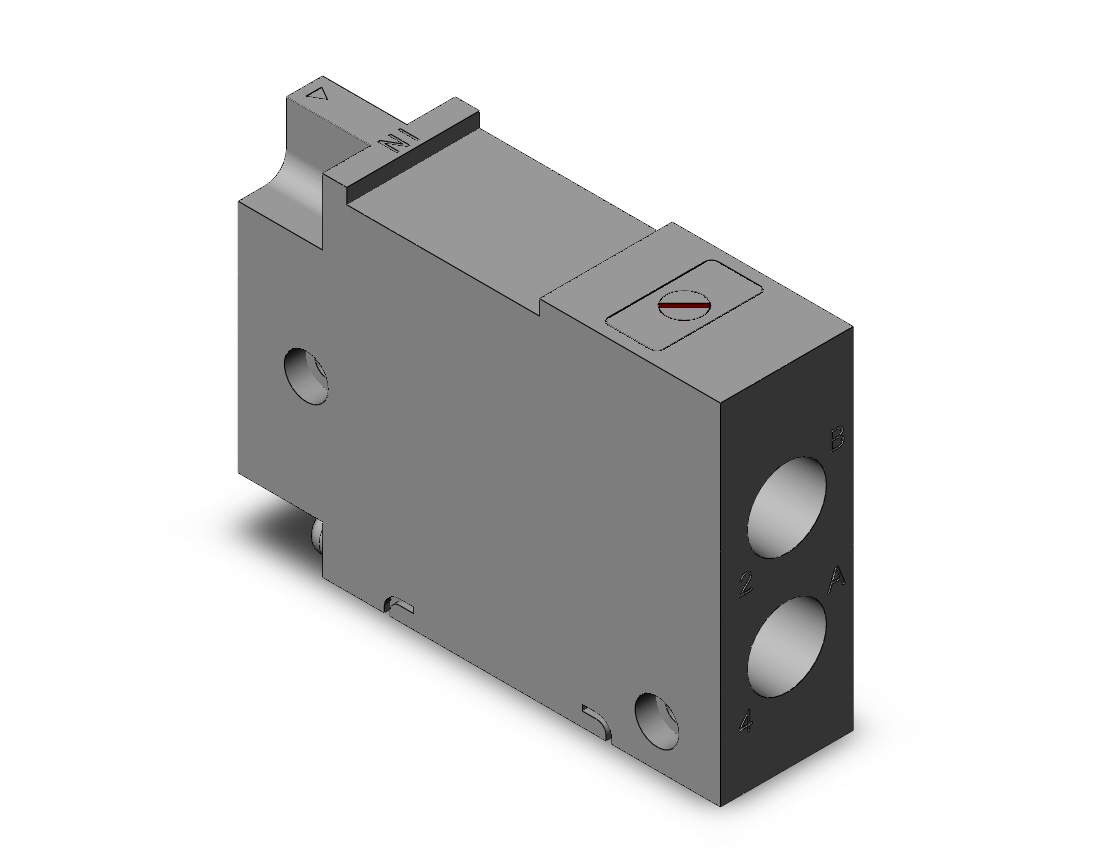 SMC VQ2000-FPG-0202-N dbl check block, VQ2 SOL VALVE 4 WAY***