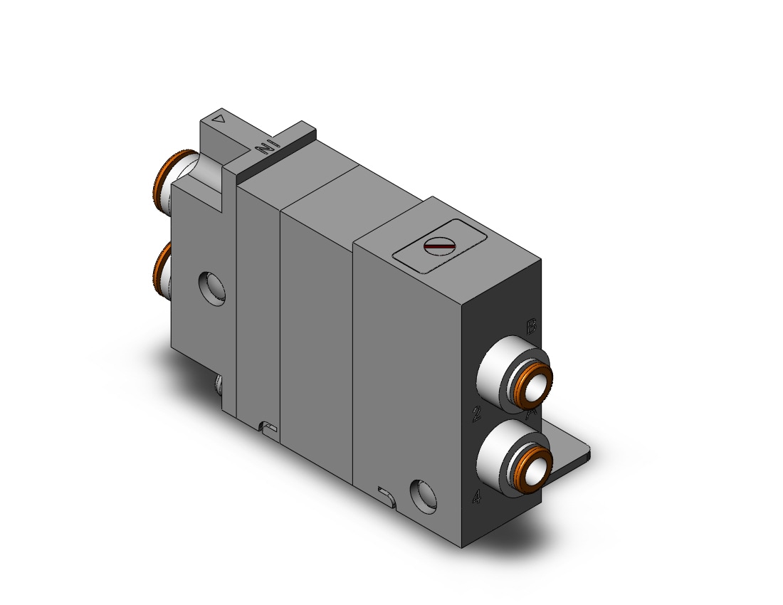 SMC VQ2000-FPG-C8C6-F dbl check block, VQ2 SOL VALVE 4 WAY***