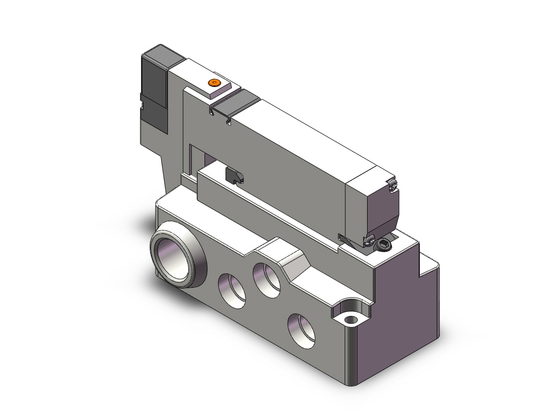 SMC VQ2100-51-02T valve, sgl sol, plug-in (dc), VQ2 SOL VALVE 4 WAY