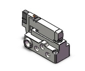 SMC VQ2100N-51-02T valve, sgl sol, plug-in (dc), VQ2 SOL VALVE 4 WAY