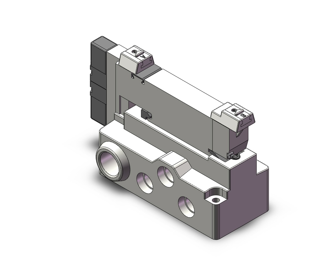 SMC VQ2200K-5ED1-02N valve, dbl sol, plug-in (dc), VQ2 SOL VALVE 4 WAY