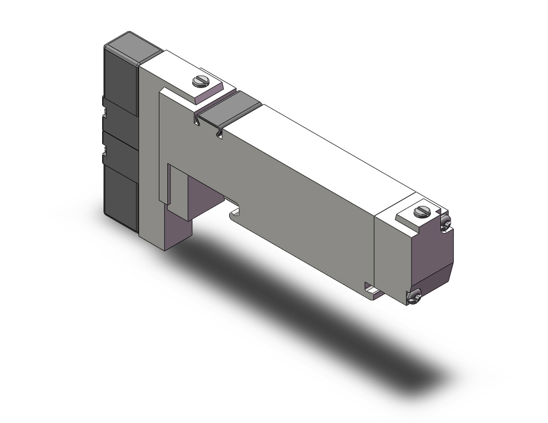 SMC VQ2200N-5B1 valve, dbl sol, plug-in (dc), VQ2 SOL VALVE 4 WAY