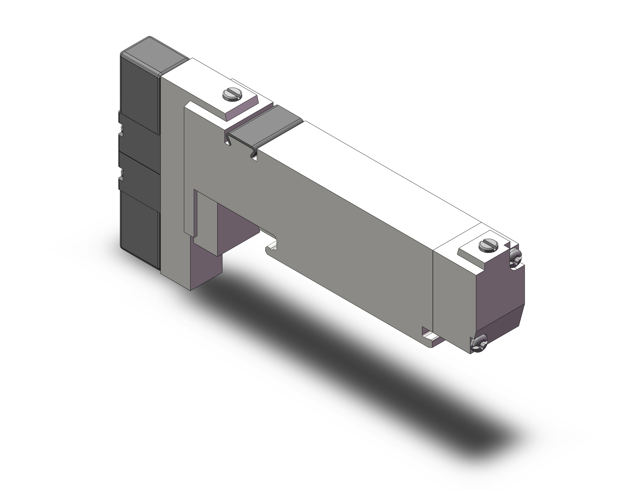 SMC VQ2300-5B1 valve, 3 position, plug-in(dc), VQ2 SOL VALVE 4 WAY