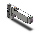 SMC VQ2501N-51-Q valve, 3 position, plug-in(dc), VQ2 SOL VALVE 4 WAY