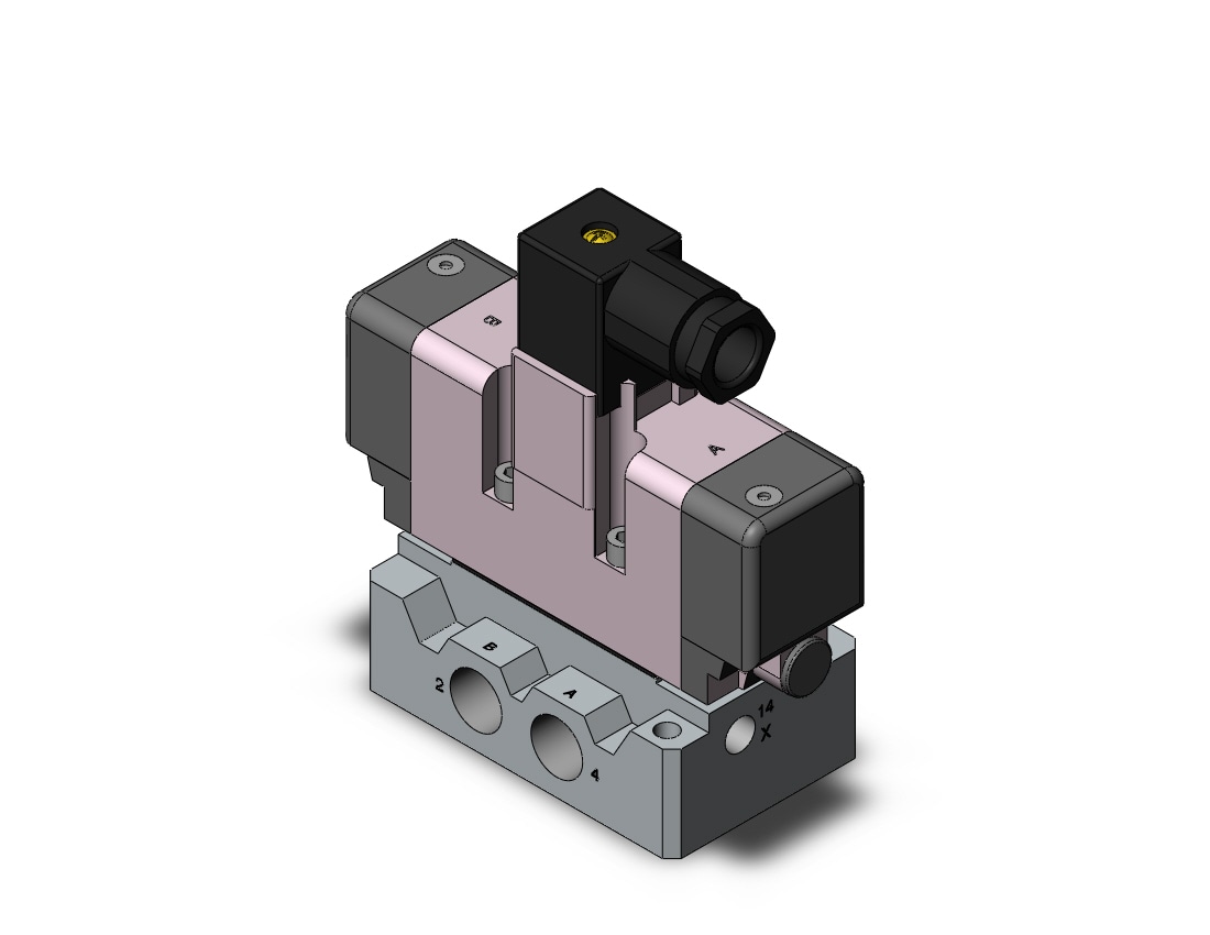 SMC VQ7-6-FG-D-3NRA03T vs7-6 base mt 3/8, VS7-6 SOL VALVE 4/5 PORT