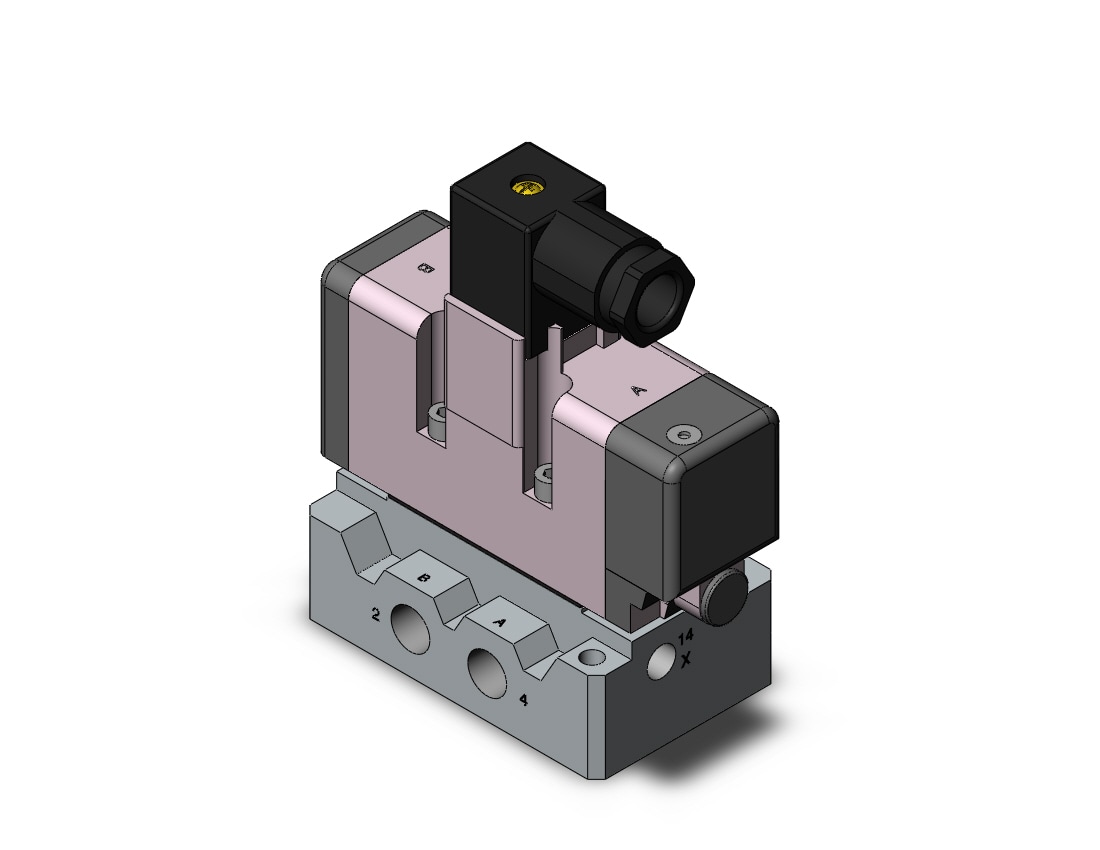 SMC VQ7-6-FG-S-1A02 vs7-6 base mt 1/4, VS7-6 SOL VALVE 4/5 PORT