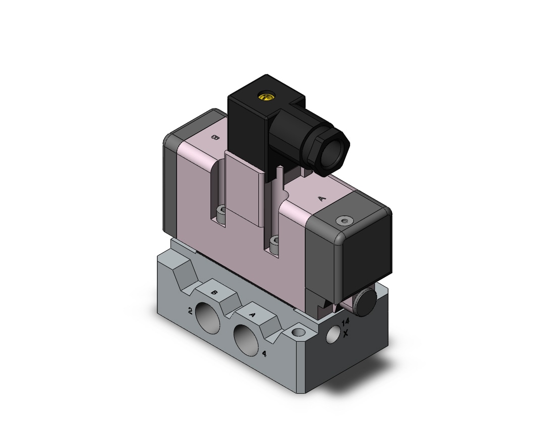 SMC VQ7-6-FG-S-1NA03 valve/iso sgl sol size 1, VS7-6 SOL VALVE 4/5 PORT