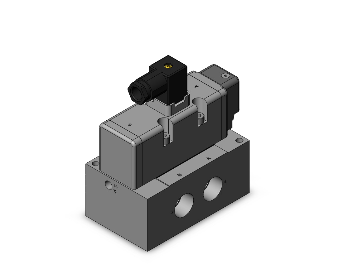 SMC VQ7-8-FG-S-3NRA06T valve iso sgl sol size 2, VS7-8 SOL VALVE 4/5 PORT