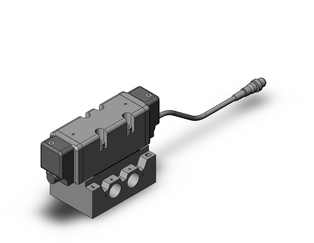 SMC VQ7-8-FHG-D-3NRA04SC valve iso dbl sol size 2, VS7-8 SOL VALVE 4/5 PORT