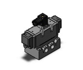 SMC VQ7-8-FHG-D-3ZA03T valve iso dbl sol size 2, VS7-8 SOL VALVE 4/5 PORT