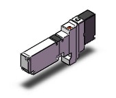 SMC VQC1100BNR-51 valve, sgl sol, plug-in, VQC1000 SOL VALVE 5-PORT***