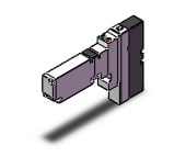 SMC VQC1A01N-61 valve, dbl sol, plug-in, VQC1000 SOL VALVE 5-PORT