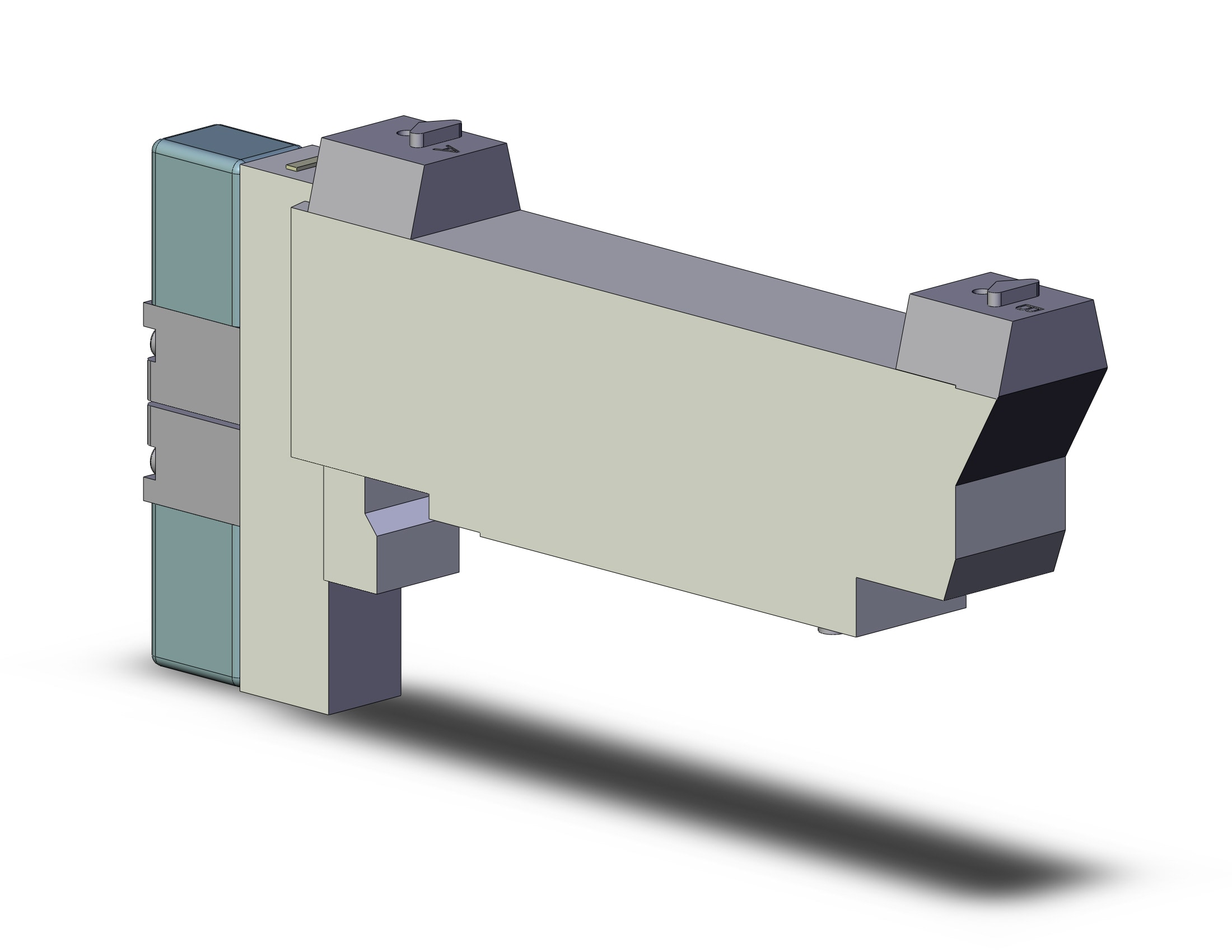 SMC VQC2200N-5D1 valve, dbl sol, plug-in, VQC2000 SOL VALVE 5-PORT