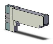 SMC VQC2201B-51 valve, dbl sol, plug-in, VQC2000 SOL VALVE 5-PORT