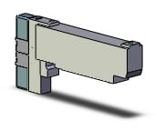 SMC VQC2400-5E1 valve, dbl sol, plug-in, VQC2000 SOL VALVE 5-PORT