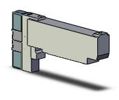 SMC VQC2401R-51 valve, dbl sol, plug-in, VQC2000 SOL VALVE 5-PORT