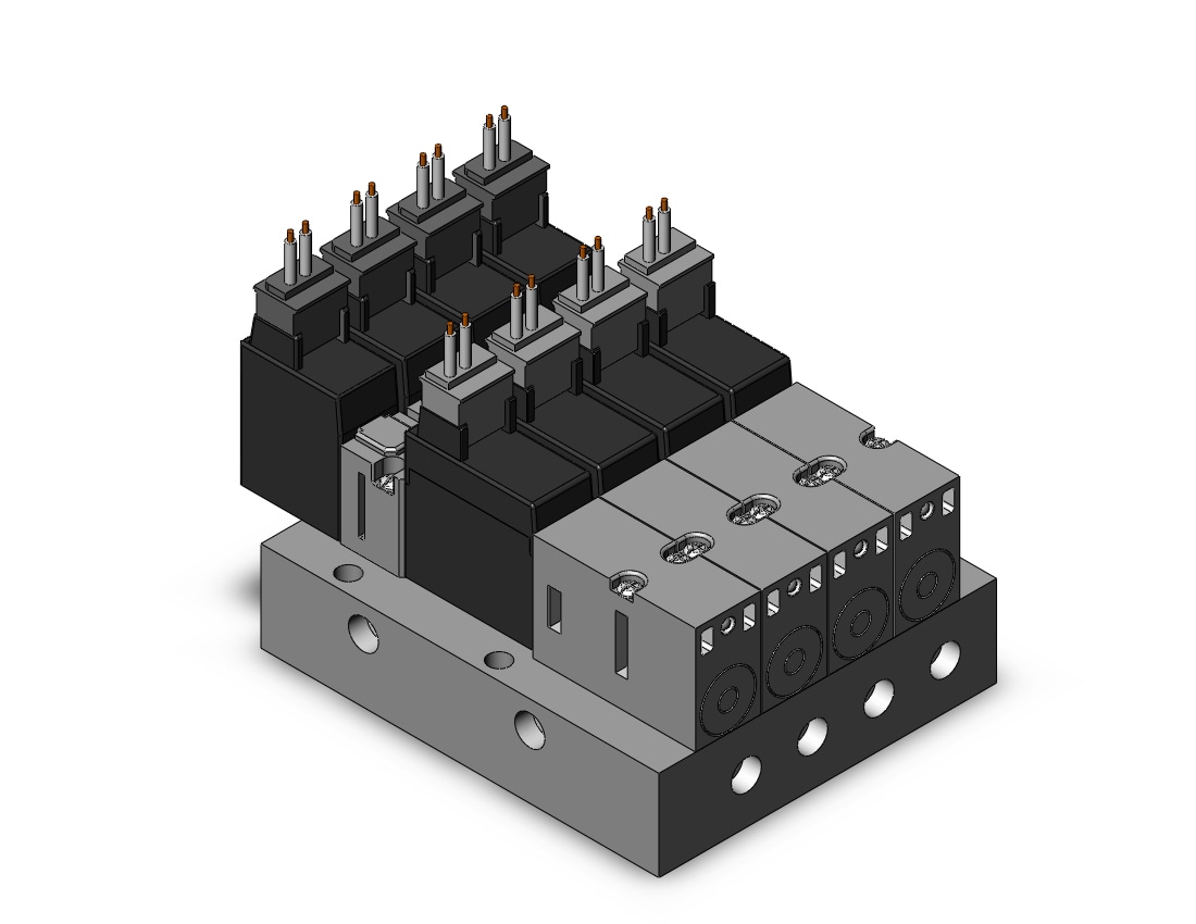 SMC VQD1000-V-04-5 vacuum/release manifold, VQD1151 VALVE, SOL 4/5-PORT