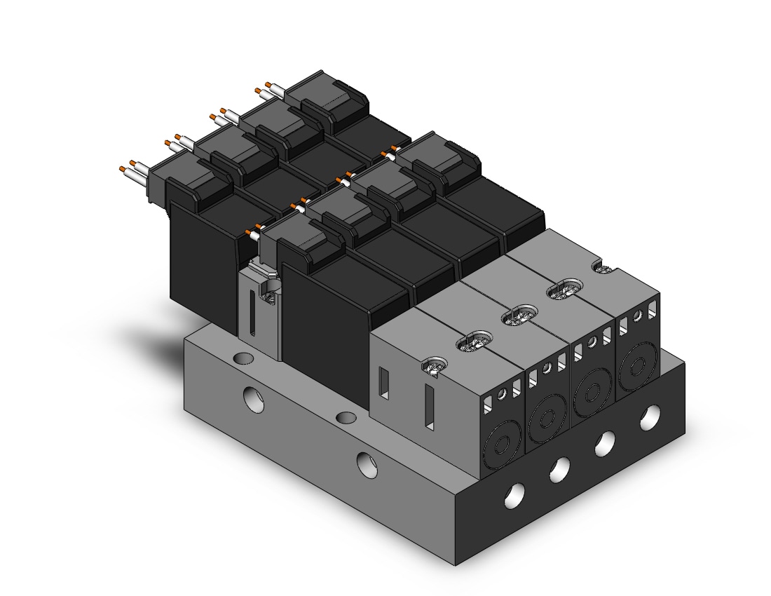 SMC VQD1000-VL-04-5M vacuum/release manifold, VQD1151 VALVE, SOL 4/5-PORT