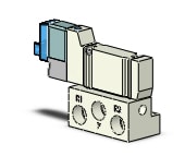 SMC VQZ1150KR-5LO1-01T-Q valve, base mount (dc), VQZ1000 VALVE, SOL 4/5-PORT***