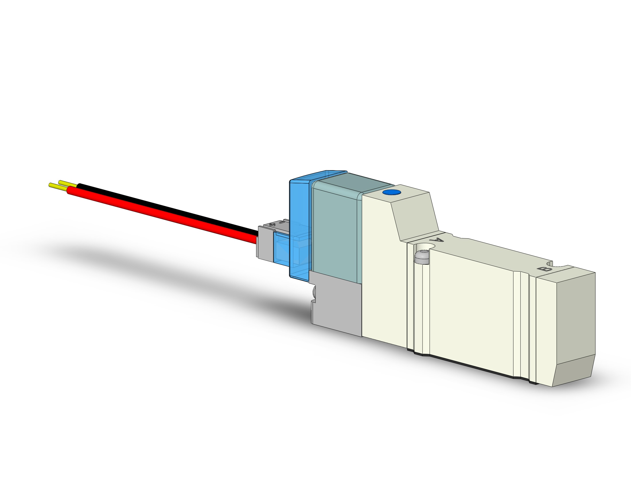 SMC VQZ1150R-6L1 valve, base mount (dc), VQZ1000 VALVE, SOL 4/5-PORT