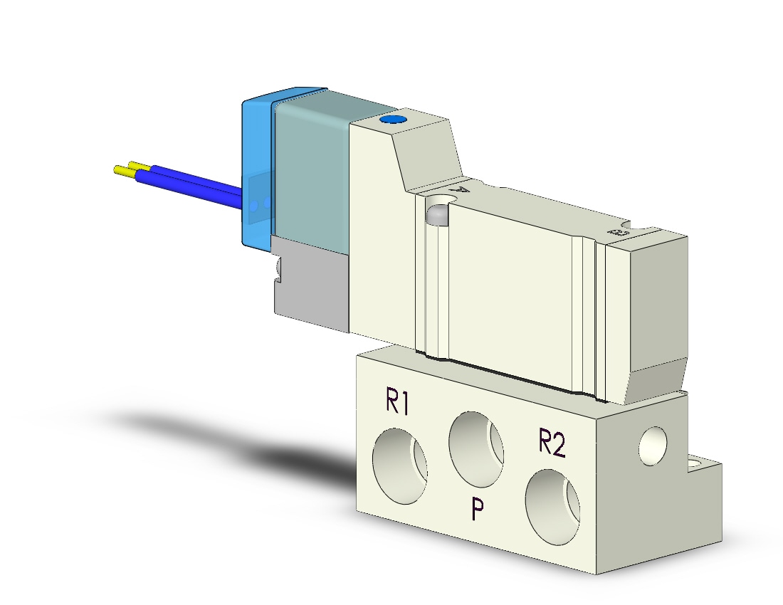 SMC VQZ1151B-5G1-01T valve, base mount (dc), VQZ1000 VALVE, SOL 4/5-PORT***