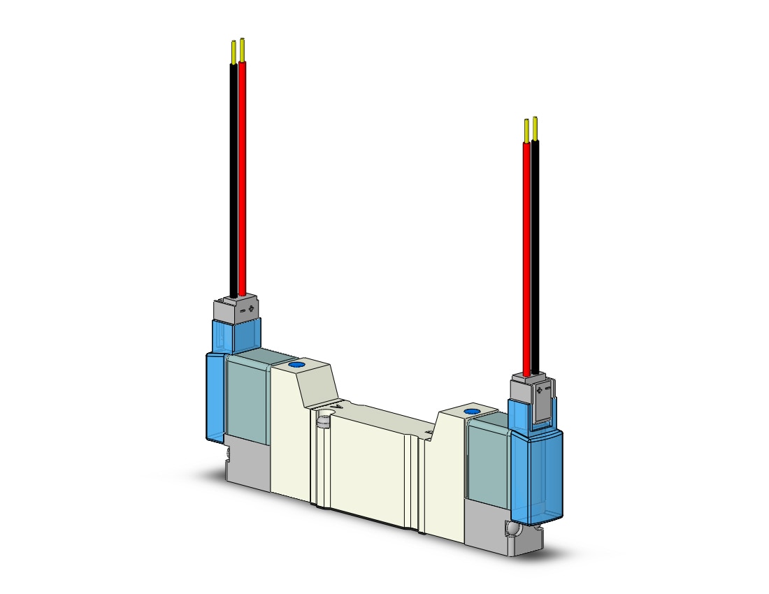 SMC VQZ1250-5M1 valve, base mount (dc), VQZ1000 VALVE, SOL 4/5-PORT***