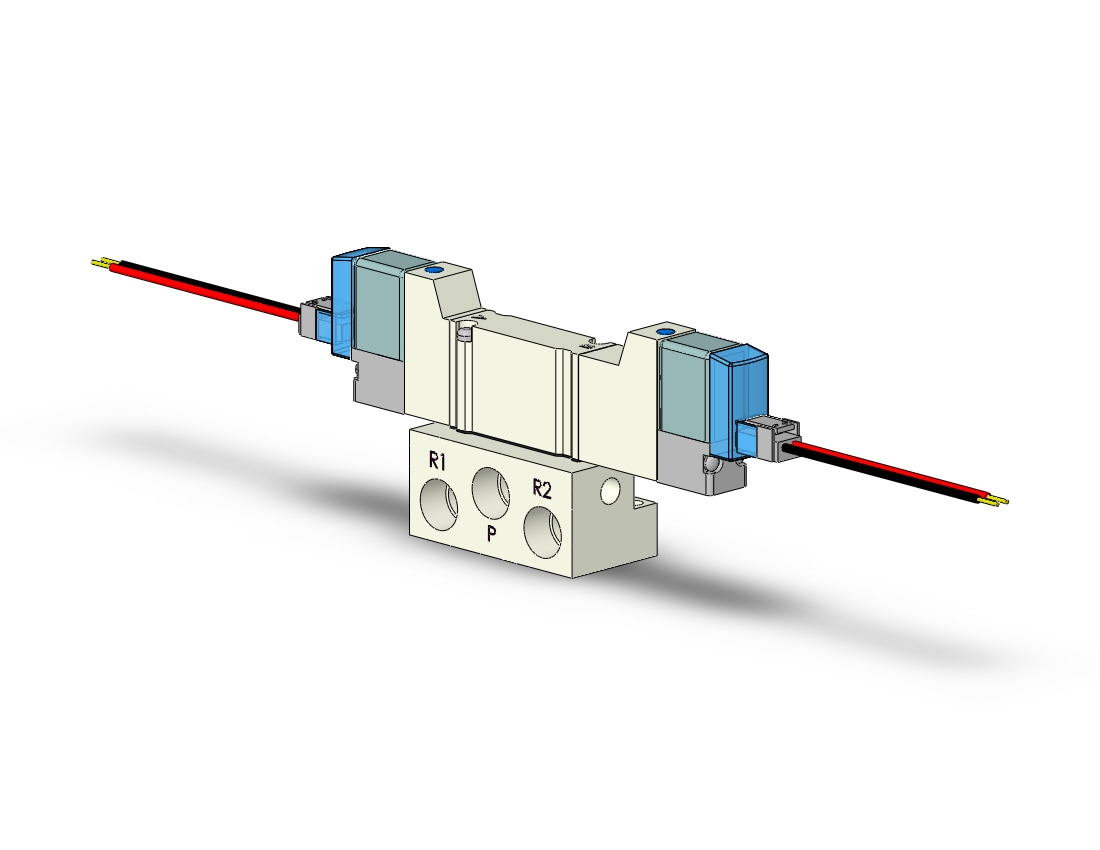 SMC VQZ1351-5L1-01 valve, base mount (dc), VQZ1000 VALVE, SOL 4/5-PORT***