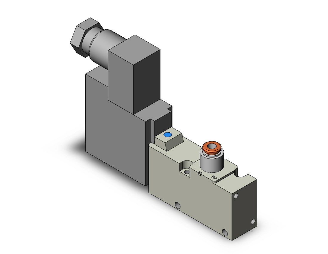 SMC VQZ212-3YZ1-C4 valve, body ported, din (ac), VQZ200 VALVE, SOL 3-PORT***