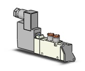 SMC VQZ2120-1YZ1-C6-F valve, body ported, din (ac), VQZ2000 VALVE, SOL 4/5-PORT