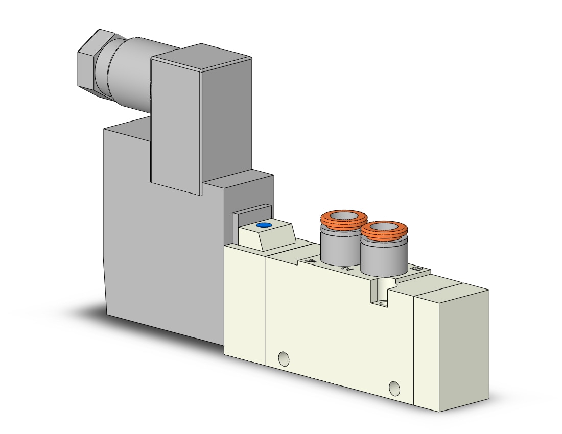 SMC VQZ2120-5Y1-C6F valve, body ported, din (dc), VQZ2000 VALVE, SOL 4/5-PORT***