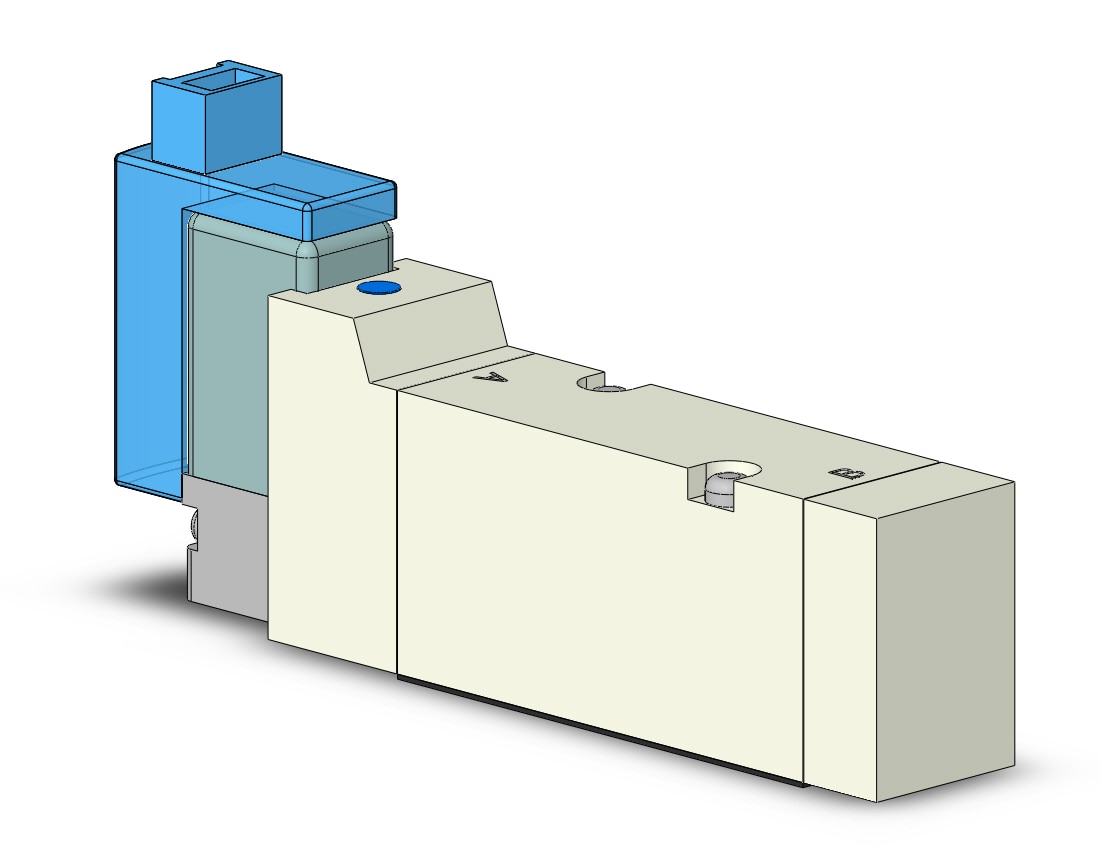 SMC VQZ2150-3MO1 valve, base mount (ac), VQZ2000 VALVE, SOL 4/5-PORT