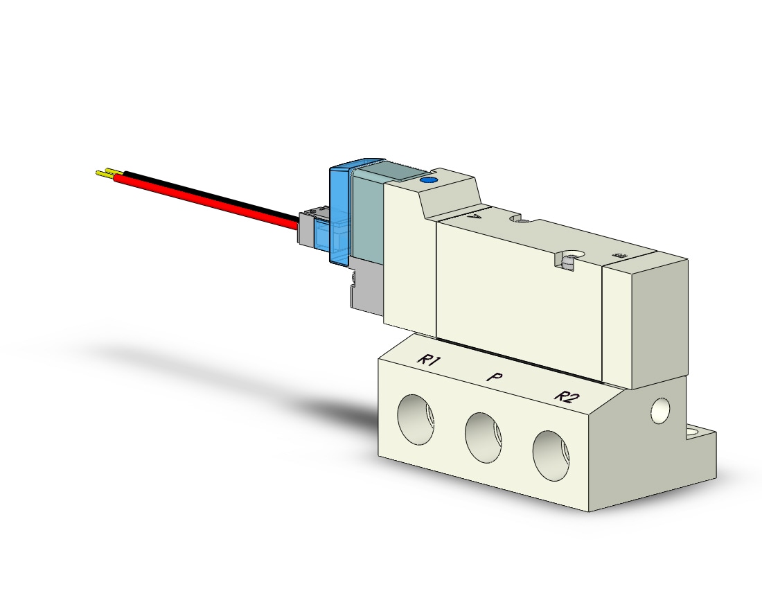 SMC VQZ2150K-5L1-01 valve, base mount (dc), VQZ2000 VALVE, SOL 4/5-PORT