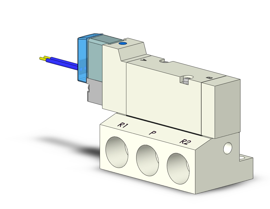 SMC VQZ2151R-5G1-02T valve, base mount (dc), VQZ2000 VALVE, SOL 4/5-PORT***