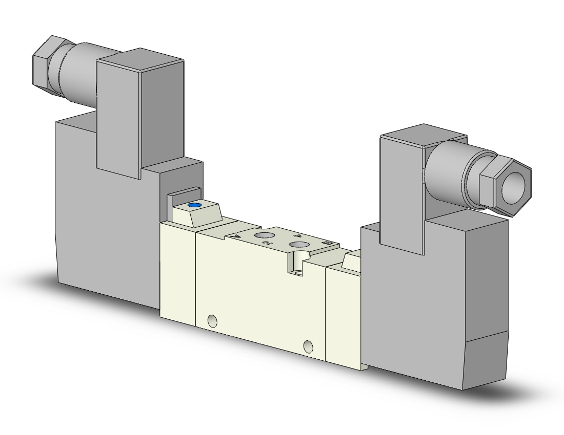 SMC VQZ2220-1Y1-M5 valve, body ported, din (ac), VQZ2000 VALVE, SOL 4/5-PORT***